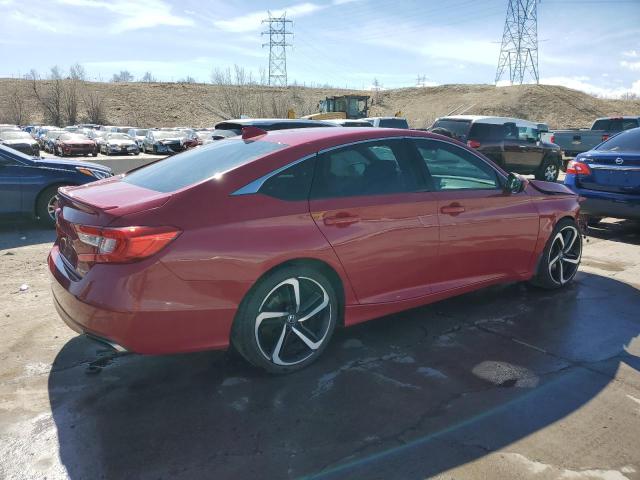 1HGCV1F32KA001526 - 2019 HONDA ACCORD SPORT RED photo 3