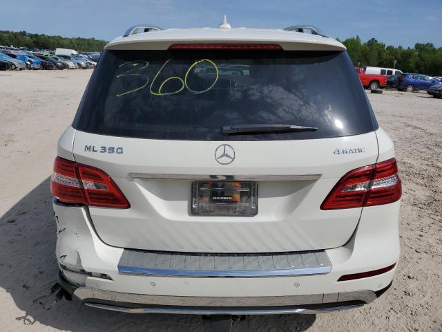 4JGDA5HB6CA095479 - 2012 MERCEDES-BENZ ML 350 4MATIC WHITE photo 6