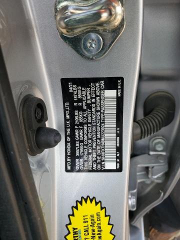 SHHFK7H49MU223924 - 2021 HONDA CIVIC SPORT 银色 照片 12