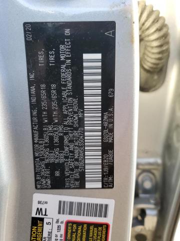 5TDGZRAH5LS504770 - 2020 TOYOTA HIGHLANDER XLE 银色 照片 13
