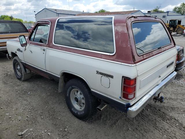 1B4GW12T4FS525132 - 1985 DODGE RAMCHARGER AW-100 TWO TONE photo 2