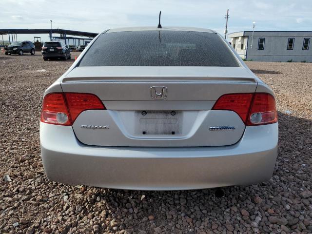 JHMFA36248S016489 - 2008 HONDA CIVIC HYBRID SILVER photo 6