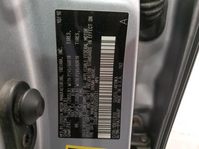 5TDJKRFH2GS505531 - 2016 TOYOTA HIGHLANDER XLE 银色 照片 13