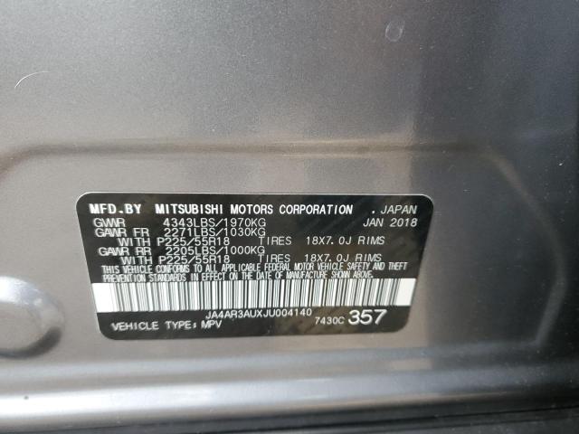 JA4AR3AUXJU004140 - 2018 MITSUBISHI OUTLANDER ES GRAY photo 13