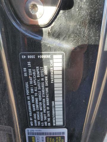 WVWFA71F99V011940 - 2009 VOLKSWAGEN EOS LUX BLACK photo 12