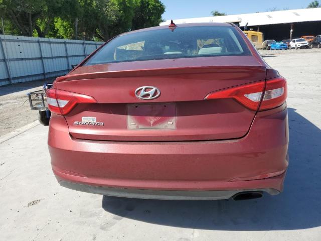 5NPE24AF0FH005270 - 2015 HYUNDAI SONATA SE BURGUNDY photo 6