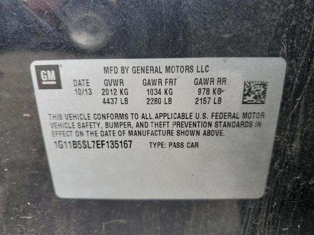 1G11B5SL7EF135167 - 2014 CHEVROLET MALIBU LS BLACK photo 12