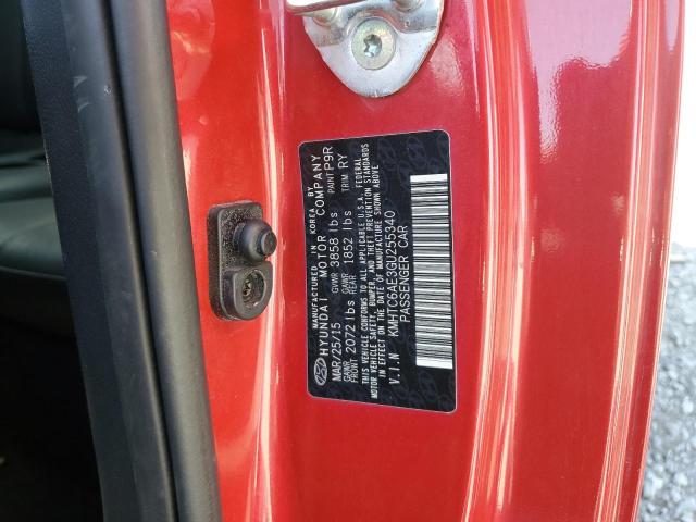 KMHTC6AE3GU255340 - 2016 HYUNDAI VELOSTER TURBO 红色 照片 12