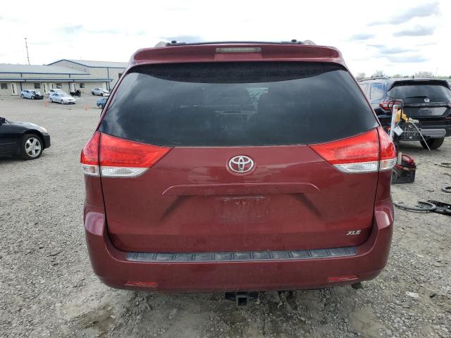 5TDYK3DCXDS381832 - 2013 TOYOTA SIENNA XLE RED photo 6