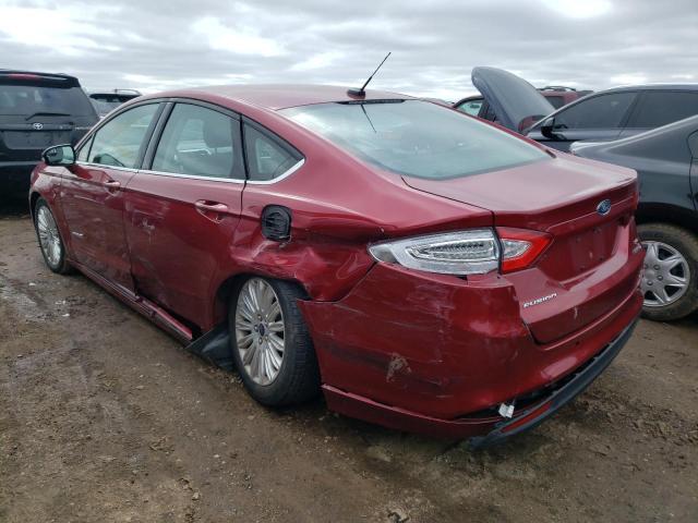 3FA6P0LU3GR338917 - 2016 FORD FUSION SE HYBRID BURGUNDY photo 2