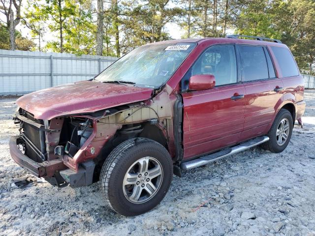 5FNYF18535B022333 - 2005 HONDA PILOT EXL MAROON photo 1