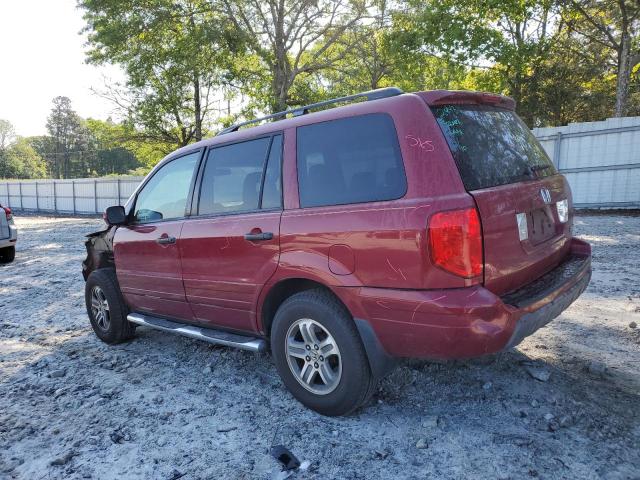 5FNYF18535B022333 - 2005 HONDA PILOT EXL MAROON photo 2