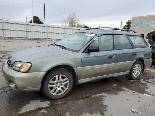 4S3BH665127655463 - 2002 SUBARU LEGACY OUTBACK GREEN photo 1