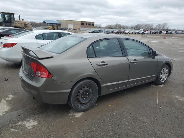 2HGFA165X8H335842 - 2008 HONDA CIVIC LX GRAY photo 3