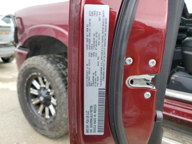 3C6UR5KL6LG192706 - 2020 RAM 2500 LARAMIE BURGUNDY photo 12