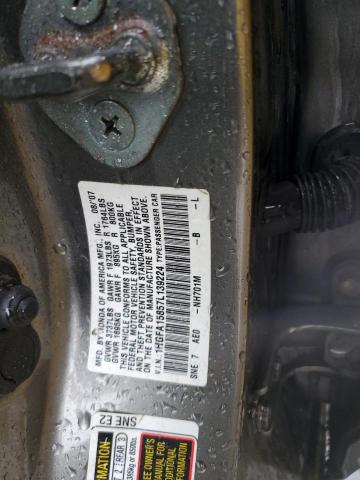 1HGFA15857L139224 - 2007 HONDA CIVIC EX BROWN photo 13