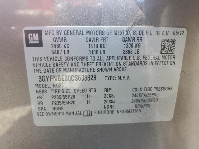 3GYFNBE30CS608828 - 2012 CADILLAC SRX PERFORMANCE COLLECTION GOLD photo 14