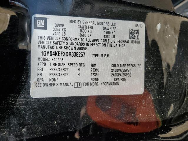 1GYS4KEF2DR338257 - 2013 CADILLAC ESCALADE ESV PLATINUM შავი ფოტო 14