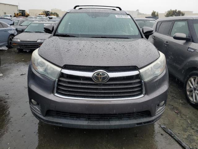 5TDDKRFH1ES053842 - 2014 TOYOTA HIGHLANDER LIMITED GRAY photo 5