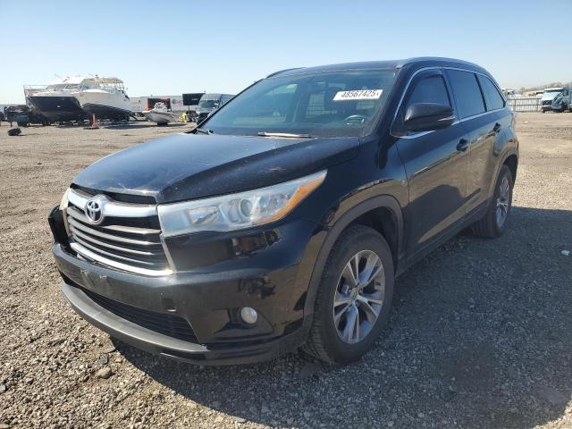 5TDKKRFH1FS109576 - 2015 TOYOTA HIGHLANDER XLE 黑色 照片 1