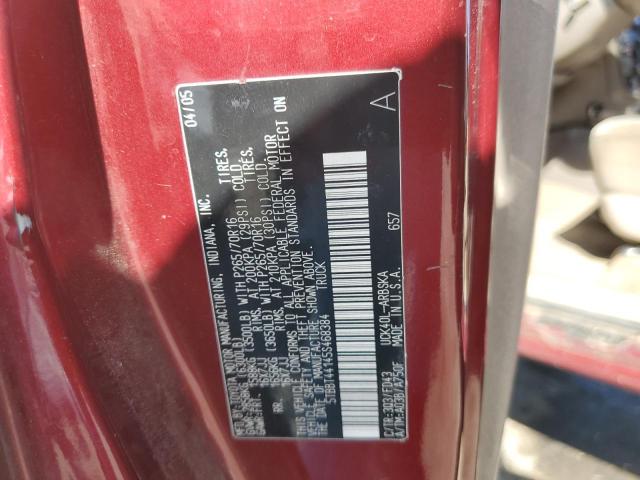 5TBBT44145S468384 - 2005 TOYOTA TUNDRA ACCESS CAB SR5 MAROON photo 12