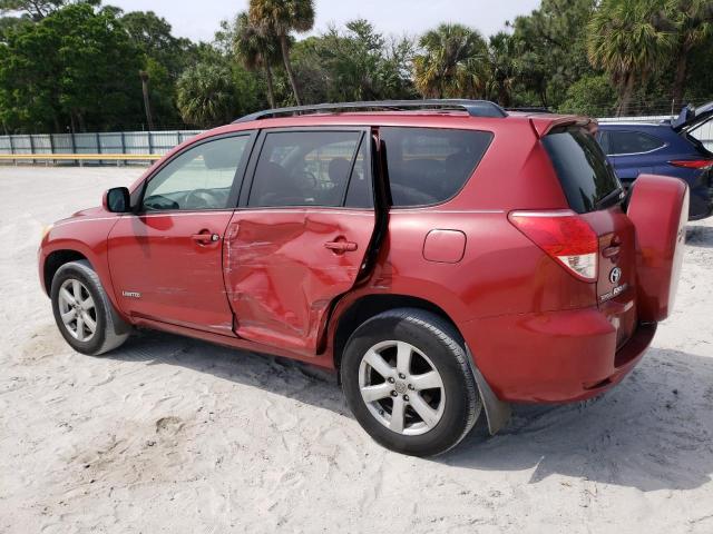 JTMBD31V686072001 - 2008 TOYOTA RAV4 LIMITED RED photo 2