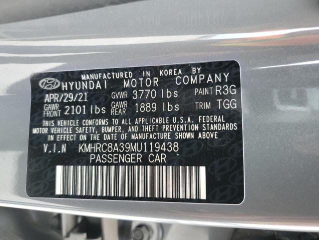 KMHRC8A39MU119438 - 2021 HYUNDAI VENUE SEL CHARCOAL photo 13