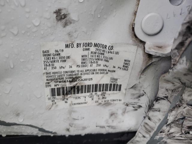 1FM5K8AB0LGA20125 - 2020 FORD EXPLORER POLICE INTERCEPTOR 白色 照片 13