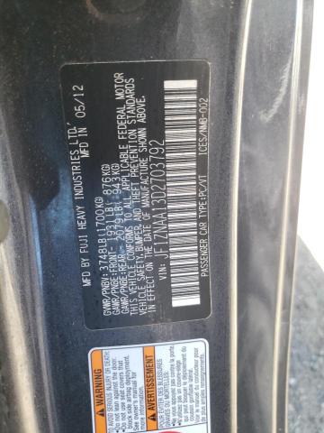 JF1ZNAA13D2703792 - 2013 TOYOTA SCION FR-S შავი ფოტო 13