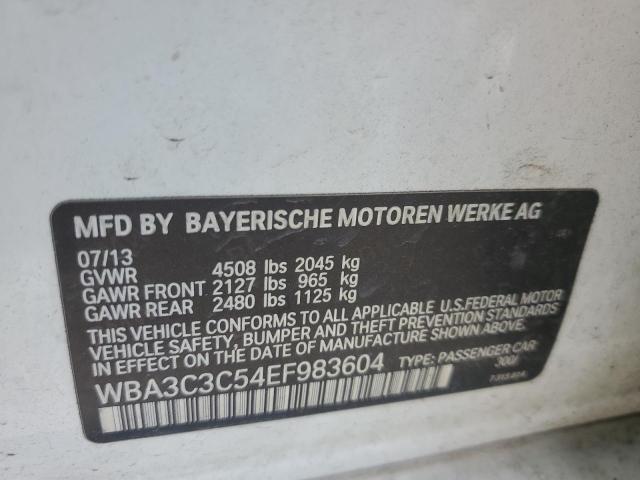 WBA3C3C54EF983604 - 2014 BMW 320 I XDRIVE WHITE photo 12