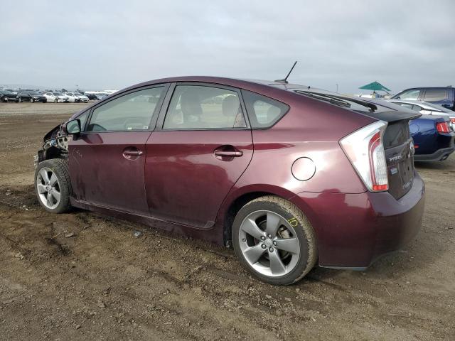 JTDKN3DU3D5579504 - 2013 TOYOTA PRIUS BURGUNDY photo 2