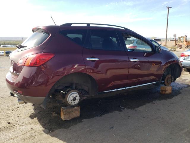 JN8AZ1MW9AW134071 - 2010 NISSAN MURANO S BURGUNDY photo 3