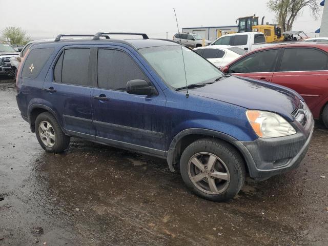 JHLRD68592C004678 - 2002 HONDA CR-V LX BLUE photo 4