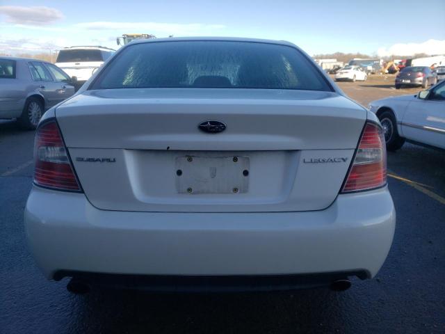 4S3BL616057227404 - 2005 SUBARU LEGACY 2.5I WHITE photo 6