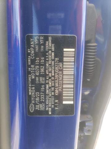 KMHLM4AJ8PU082378 - 2023 HYUNDAI ELANTRA BLUE BLUE photo 13