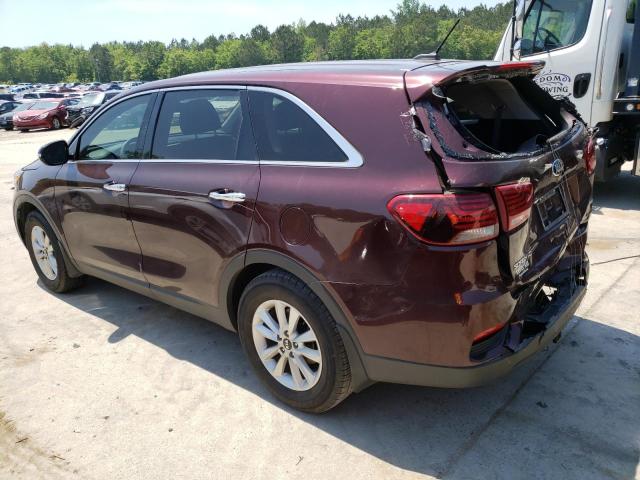 5XYPG4A37KG539142 - 2019 KIA SORENTO L BURGUNDY photo 2