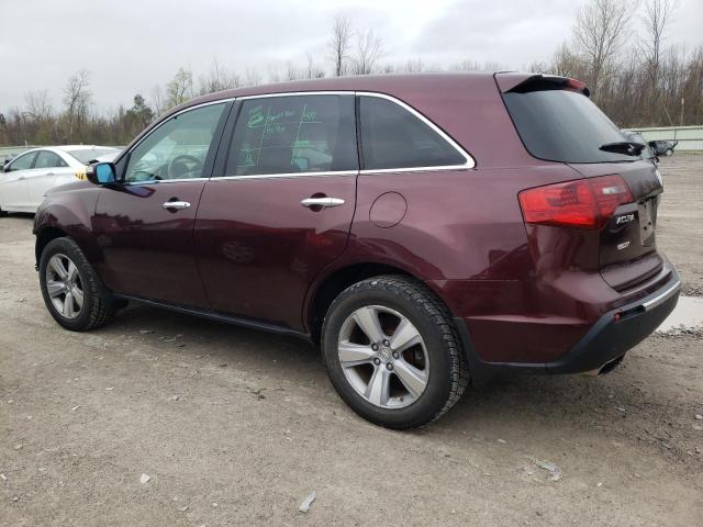 2HNYD2H42CH541443 - 2012 ACURA MDX TECHNOLOGY MAROON photo 2