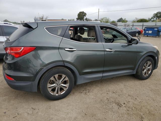 5XYZT3LB7EG164991 - 2014 HYUNDAI SANTA FE S GREEN photo 3