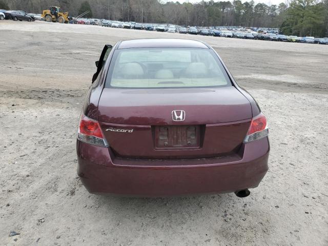 JHMCP26718C050665 - 2008 HONDA ACCORD EX BURGUNDY photo 6