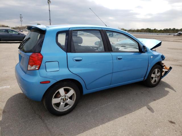 KL1TD66647B771583 - 2007 CHEVROLET AVEO BASE BLUE photo 3