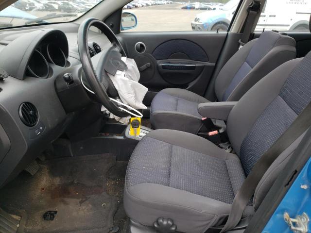 KL1TD66647B771583 - 2007 CHEVROLET AVEO BASE BLUE photo 7