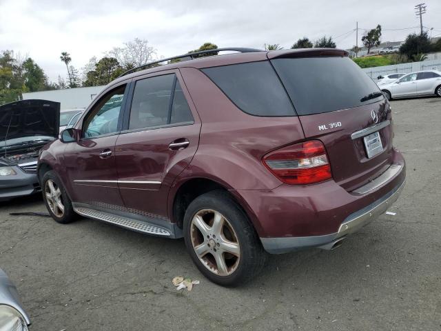 4JGBB86E08A334812 - 2008 MERCEDES-BENZ ML 350 BURGUNDY photo 2