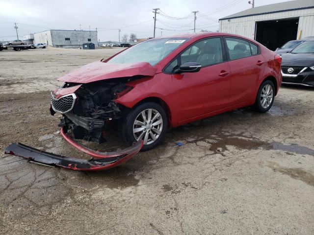 KNAFX4A62E5087018 - 2014 KIA FORTE LX RED photo 1