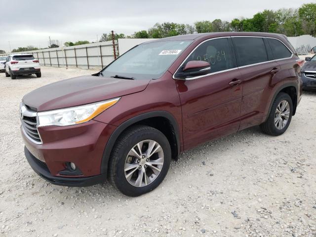 5TDZKRFH9ES015216 - 2014 TOYOTA HIGHLANDER LE MAROON photo 1