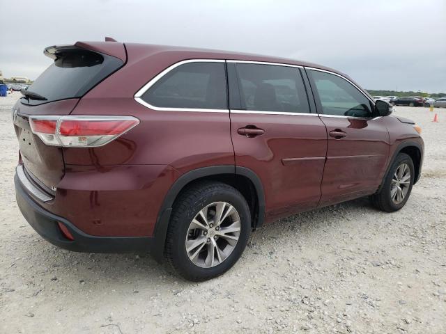 5TDZKRFH9ES015216 - 2014 TOYOTA HIGHLANDER LE MAROON photo 3