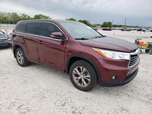 5TDZKRFH9ES015216 - 2014 TOYOTA HIGHLANDER LE MAROON photo 4