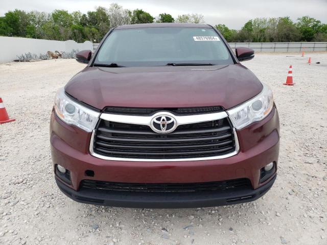 5TDZKRFH9ES015216 - 2014 TOYOTA HIGHLANDER LE MAROON photo 5