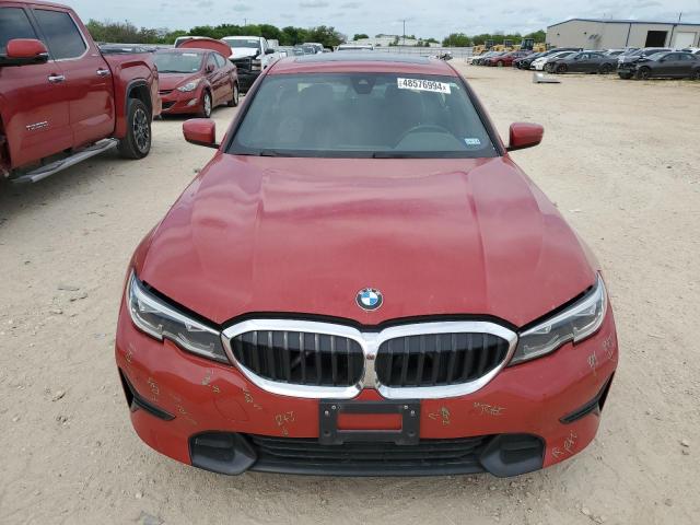 3MW5R1J06L8B25303 - 2020 BMW 330I RED photo 5