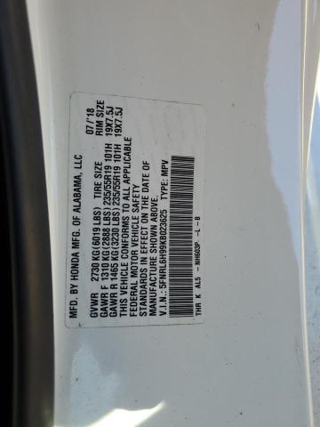 5FNRL6H99KB023625 - 2019 HONDA ODYSSEY ELITE WHITE photo 13