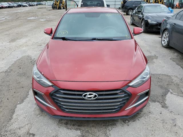 KMHD04LB5HU292315 - 2017 HYUNDAI ELANTRA SPORT RED photo 5